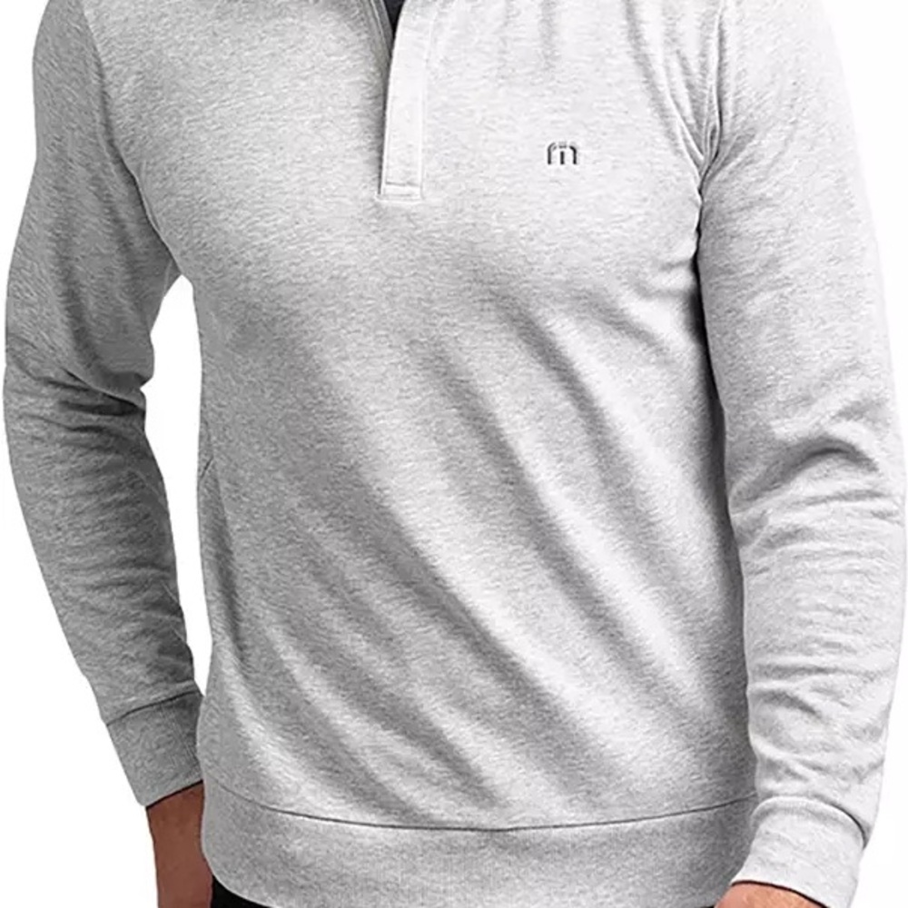 EUC Travis  Mathew Cloud Heather Gray 1/4 zip